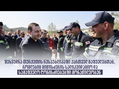 შეხვედრა თურქეთის რესპუბლიკაში ქართველ მაშველებთან